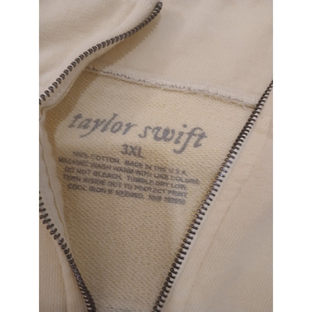 Taylor Swift Folklore 1/4 Zip Pullover 3XL Butter Yellow Color Block Swiftie - Picture 3 of 7